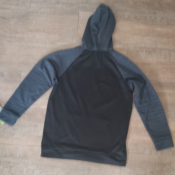 Tek Gear warm Tek grey heather & black soccer ball hooded sweatshirt L 14-16) - Picture 7 of 7